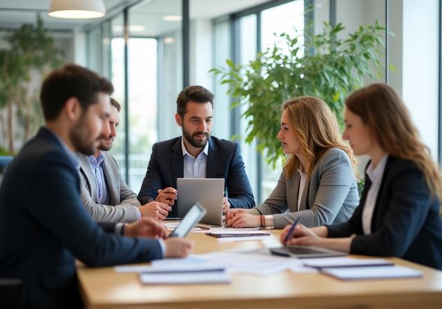 Il team di Fioritura Talenti in un ufficio moderno a Roma